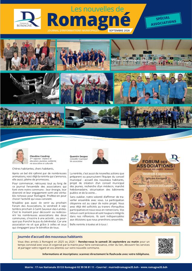 journal romagne sept 2026 couverture