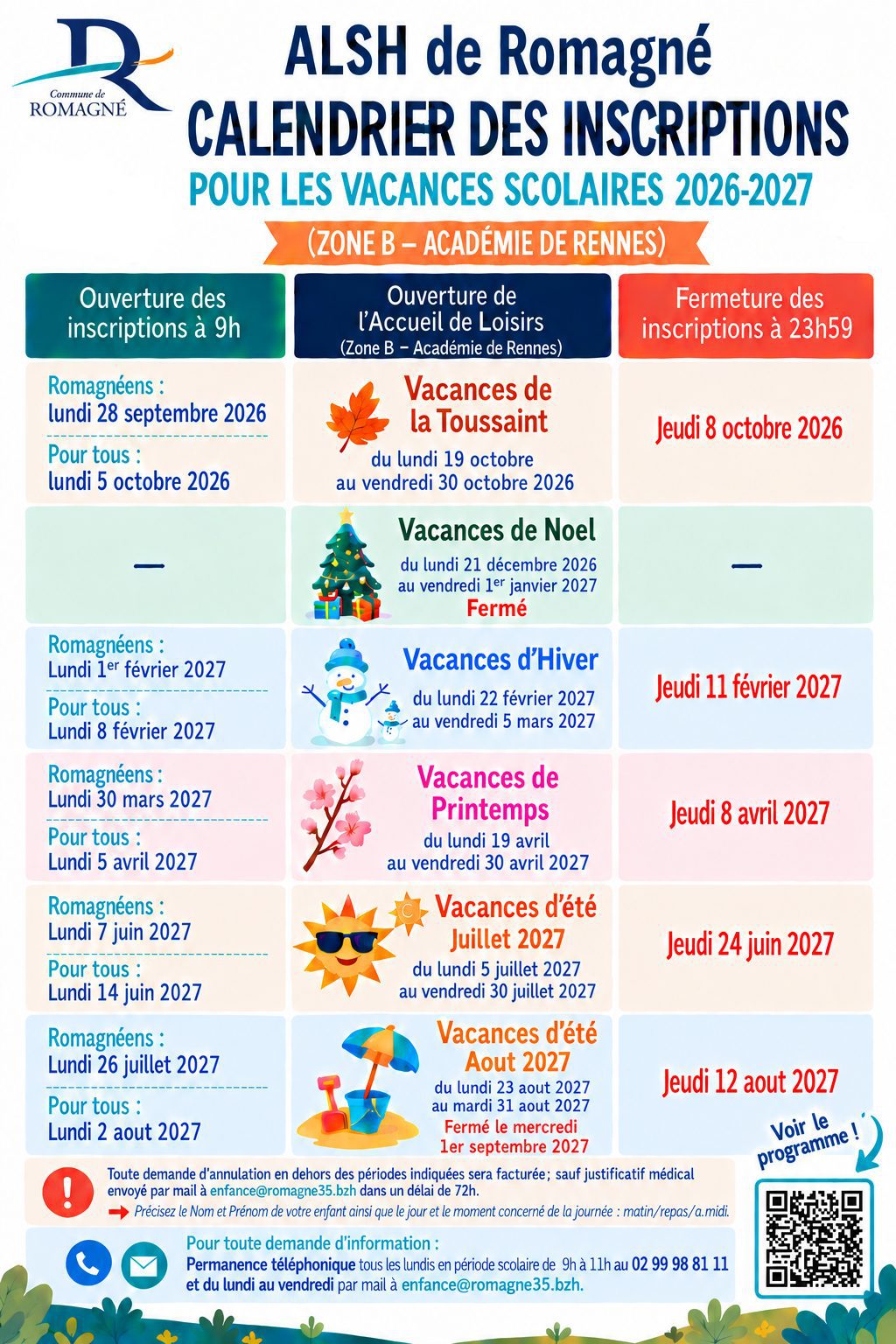calendrier aj vac 2026 2027